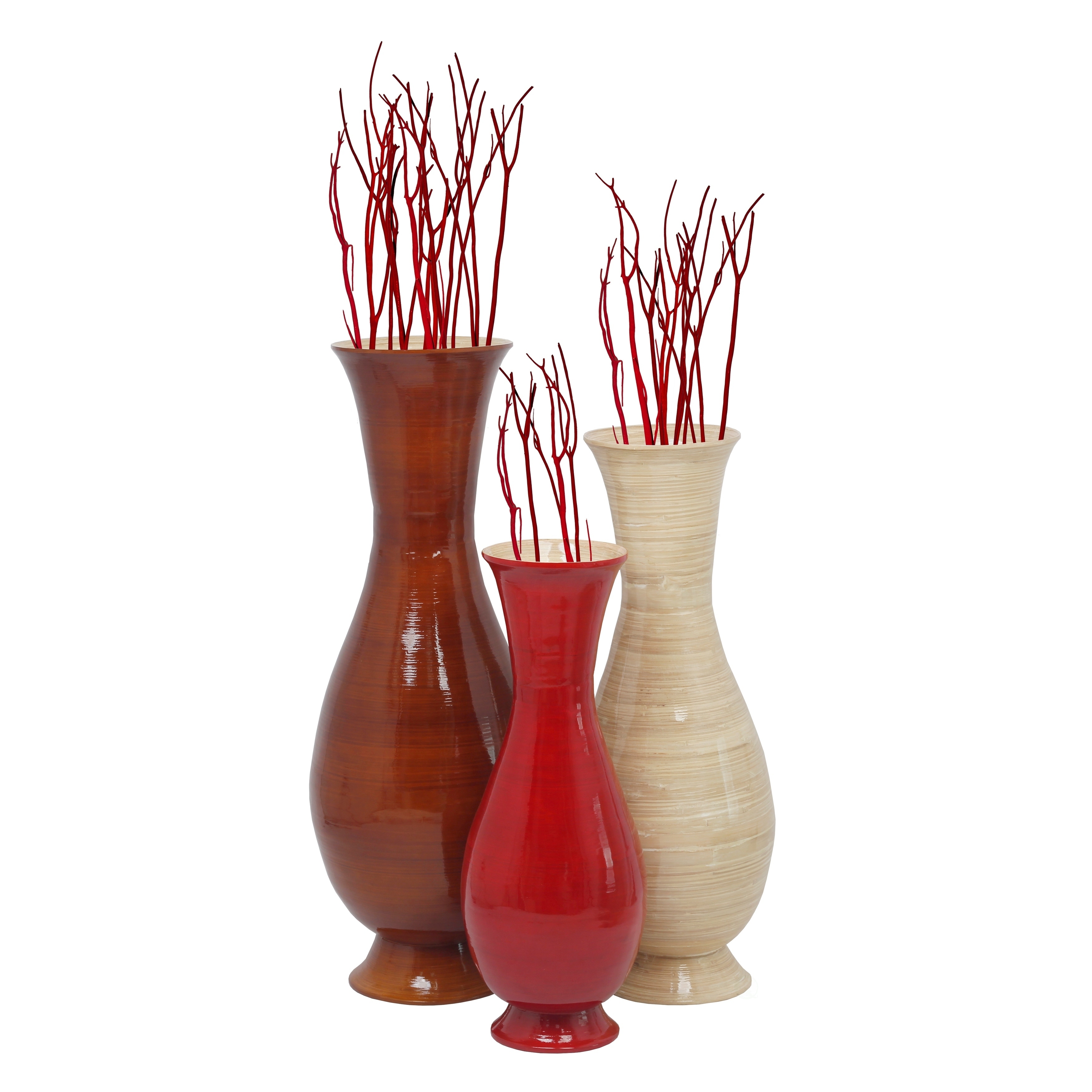 Shop Tall Modern Handmade Bamboo Floor Vase Overstock 30320185