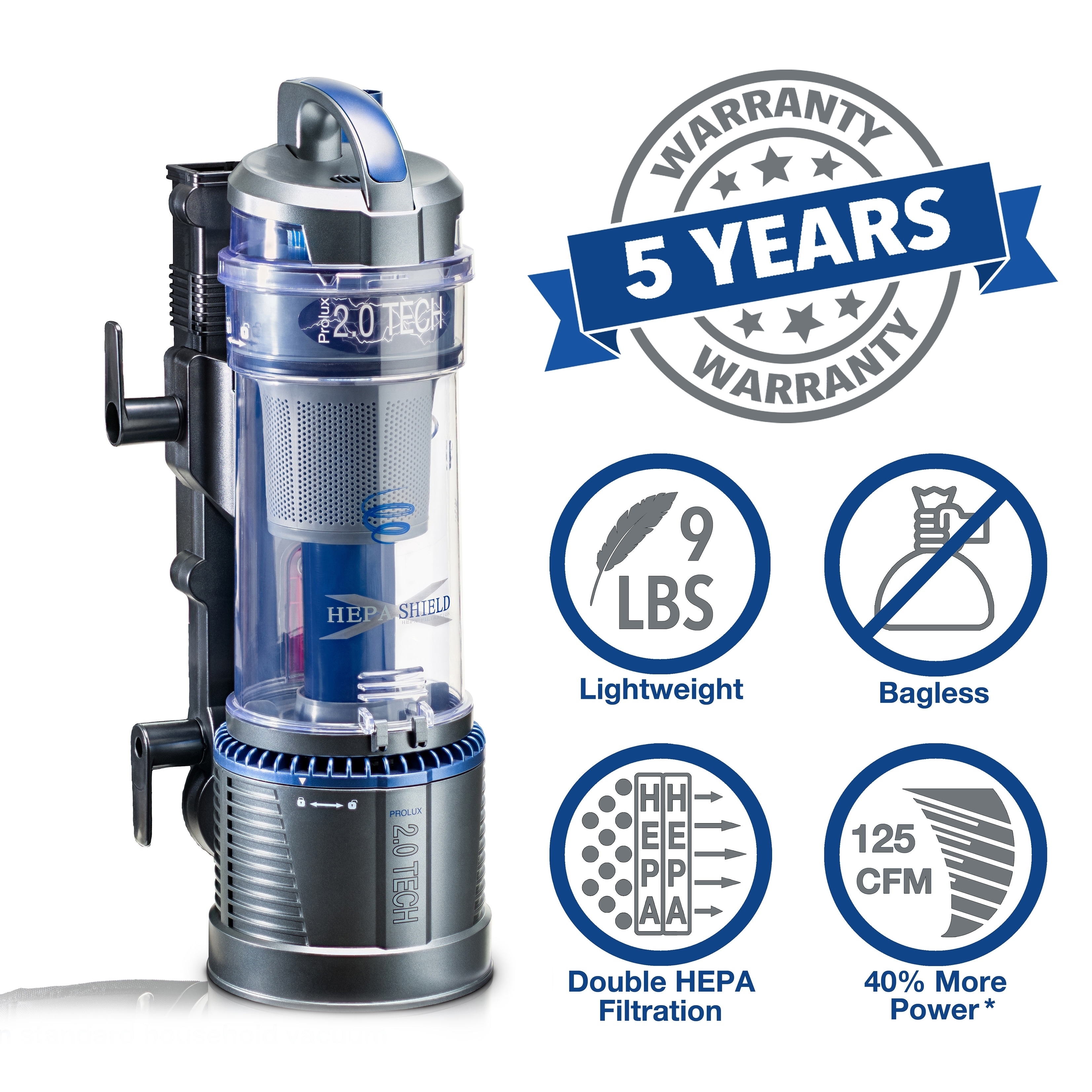 Prolux Hepa Filter Commercial/Residential Bagless Central Vacuum in the  Central Vacuums department at