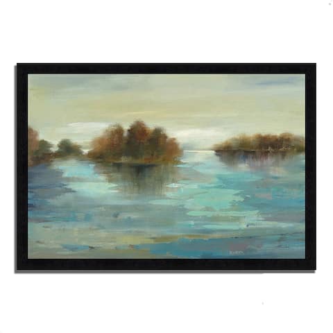 "Serenity on the River" by Silvia Vassileva, Framed Painting Print