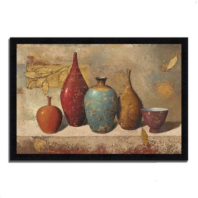 "Leaves and Vessels" by James Wiens, Framed Painting Print