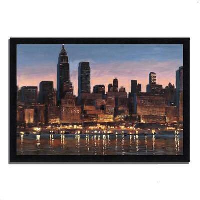 "Manhattan Reflection" by James Wiens, Framed Painting Print
