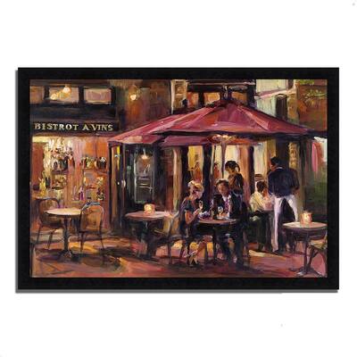 "Bistro A Vins" by Marilyn Hageman, Framed Painting Print
