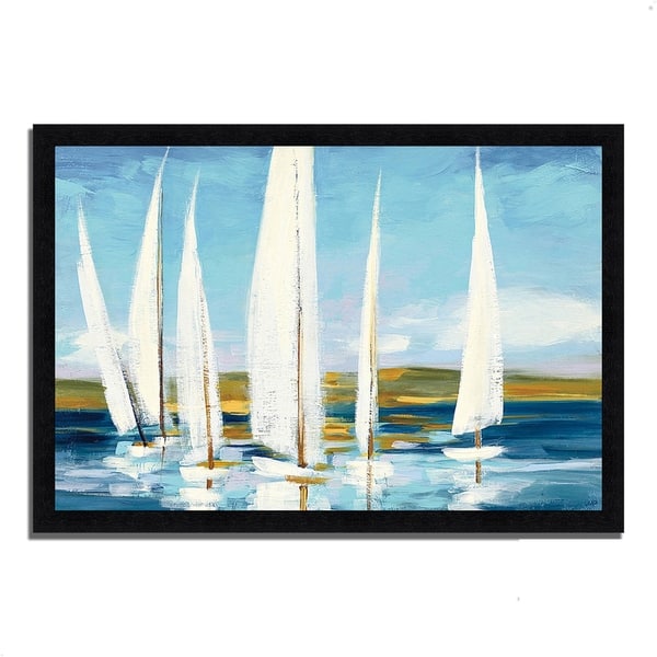 slide 1 of 1, "Horizon" by Julia Purinton, Framed Painting Print