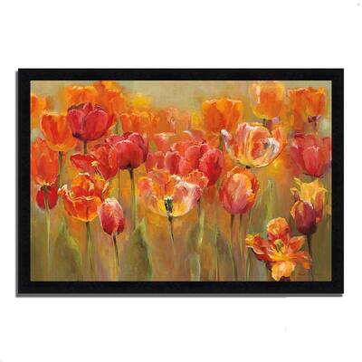 "Tulips in the Midst III" by Marilyn Hageman, Framed Painting Print