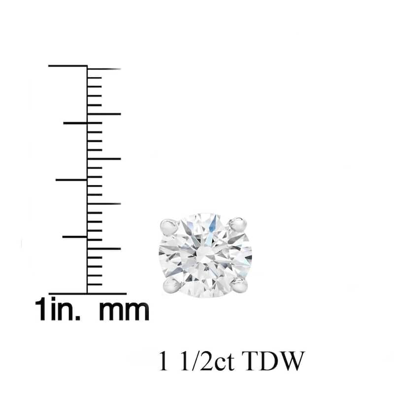 Platinum 1 1/2ct Lab Grown Diamond Studs