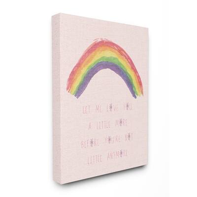 Stupell Love You a Little More Pink Rainbow, Proudly Made in USA - 36 x 48