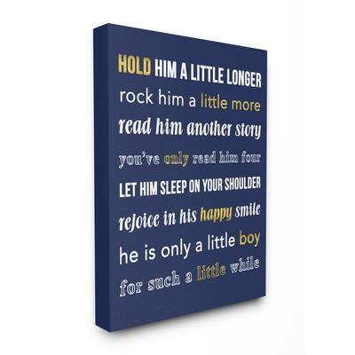 Stupell Hold Him A Little Longer Navy, Proudly Made in USA - 30 x 40