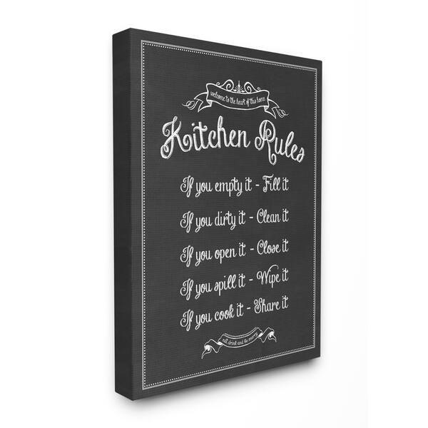 Shop Stupell Industries Kitchen Rules Chalkboard Vintage Sign