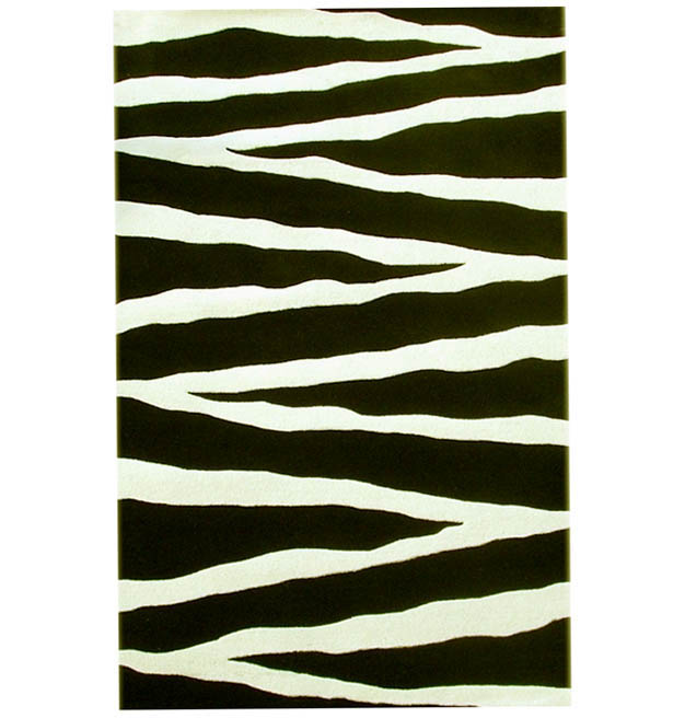 Handtufted Zebra Print Wool Rug (8' x 10'6) Free Shipping Today