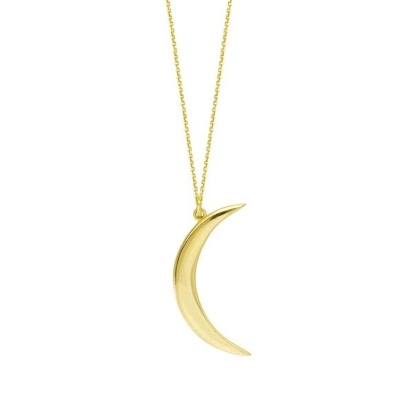 half moon pendant gold