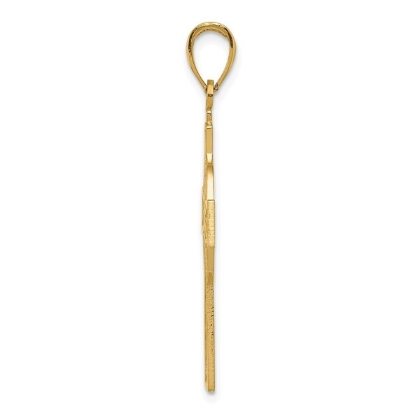 14k Yellow Gold Celtic Cross w//Eternity Circle Pendant
