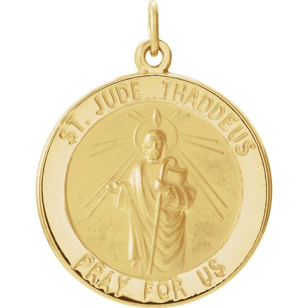 st jude pendant gold