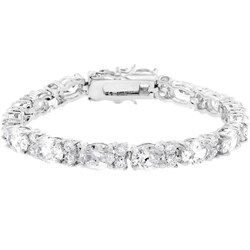 Dolce Giavonna Gold Or Silver Overlay Cubic Zirconia Tennis Style ...