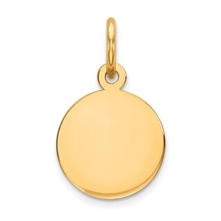14k White Gold Solid Polished Engravable Plain .013 Gauge Engraveable Heart Charm