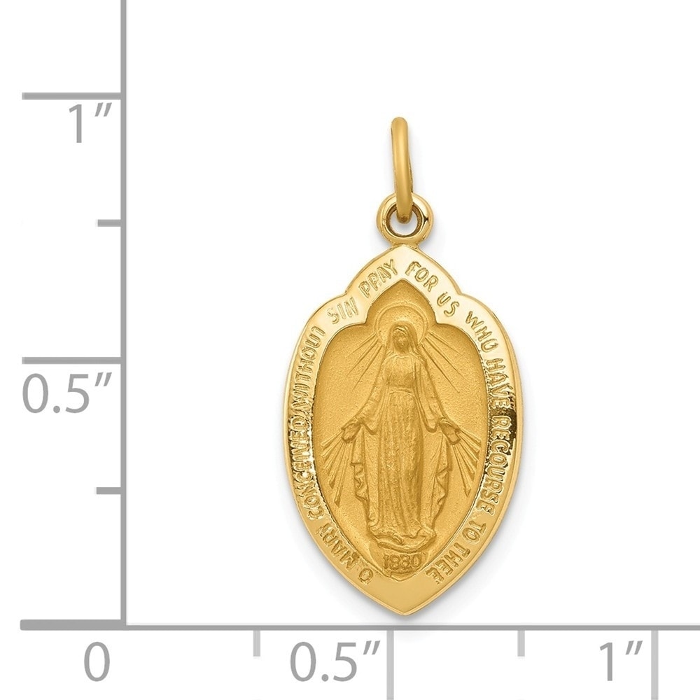 miraculous medal gold charm