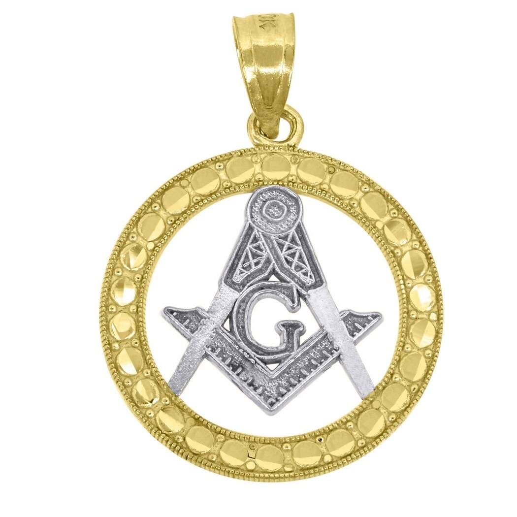 Masonic charm gold Clearance