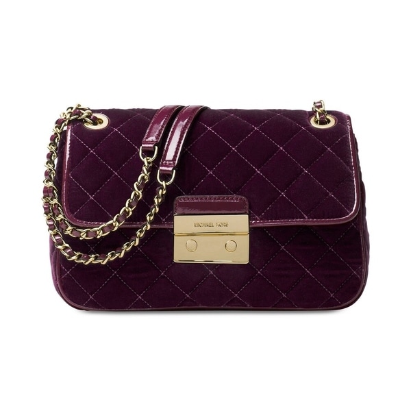 michael kors purple shoulder bag