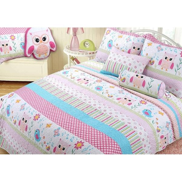 Cozy Line Happy Owl Reversible 2 Piece Twin Size Quilt Set Overstock 30326281