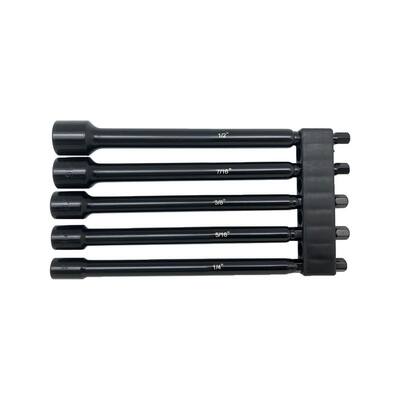 5-Piece SAE Impact Nut Driver Tool Set - Nut Setters Size: 1/4, 5/16, 3/8, 7/16, 1/2 inch