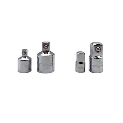 4 Piece 3/8" & 1/2" Drive Socket Adapter Set - Chrome Vanadium Steel