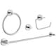 preview thumbnail 2 of 0, Grohe Essentials Metal 27.17-in. 4-in-1 Master Bathroom Accessories Set