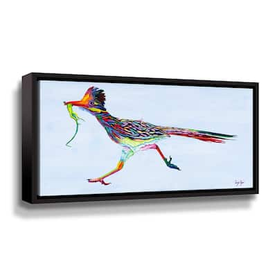 "Happy Road Runner" by Linzi Lynn Gallery Wrapped Floater Framed Canvas