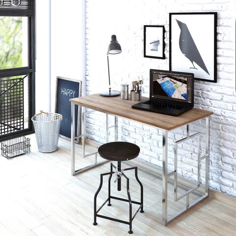 Decorotika Elzen Modern Industrial Computer Desk with One Drawer