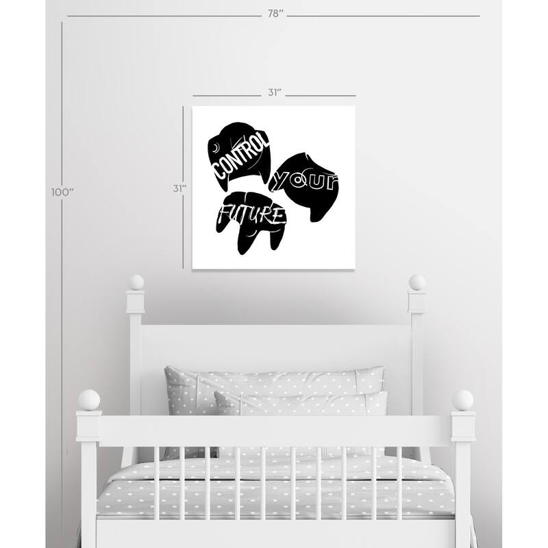 Control Your Future - Black - 31 x 31