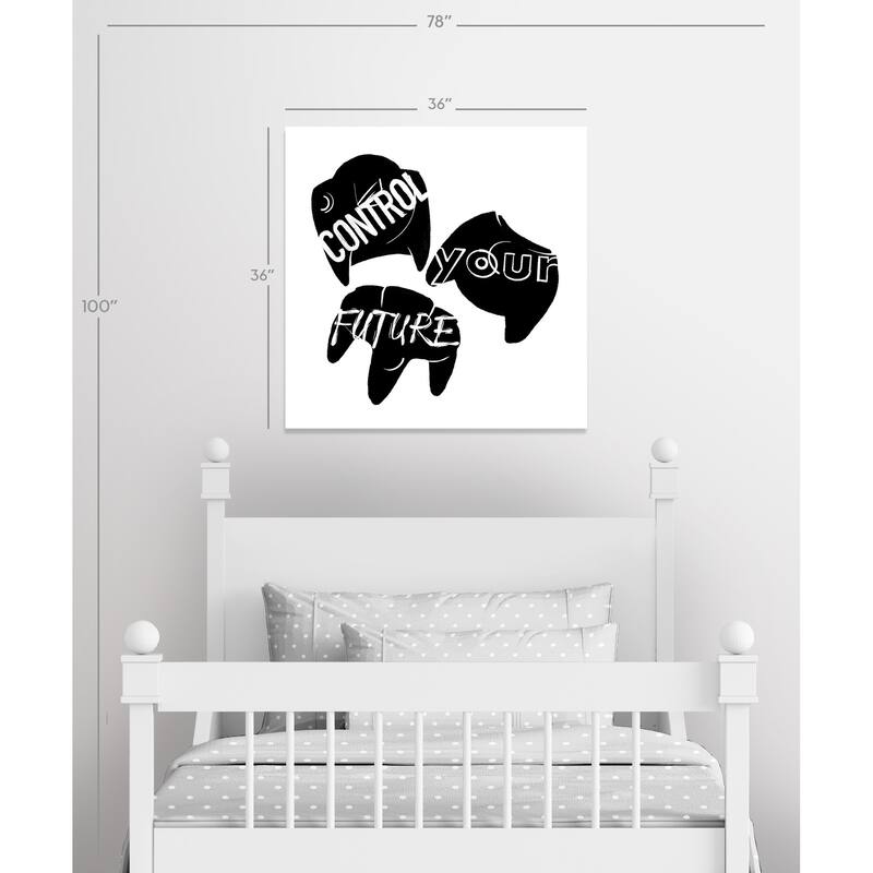 Control Your Future - Black - 36 x 36