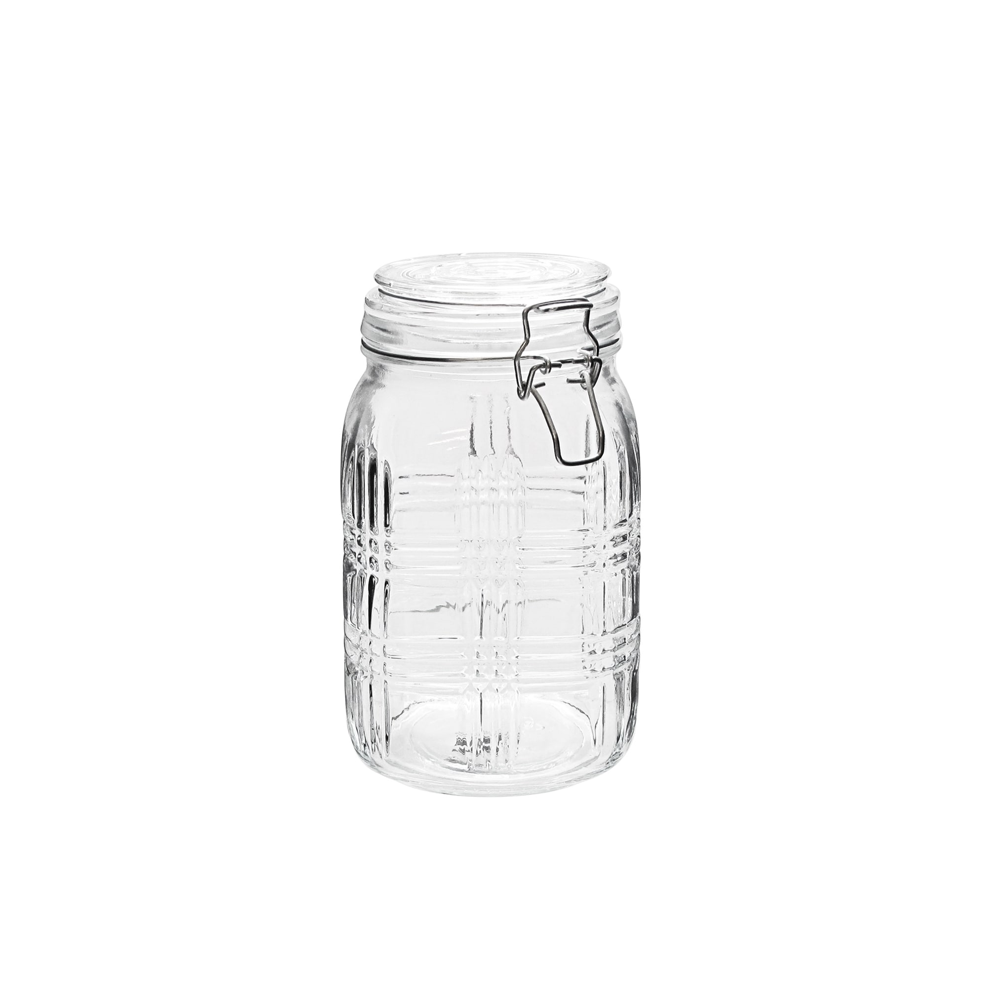 Style Setter 3-Piece Portland Round Glass Canister Set with Metal