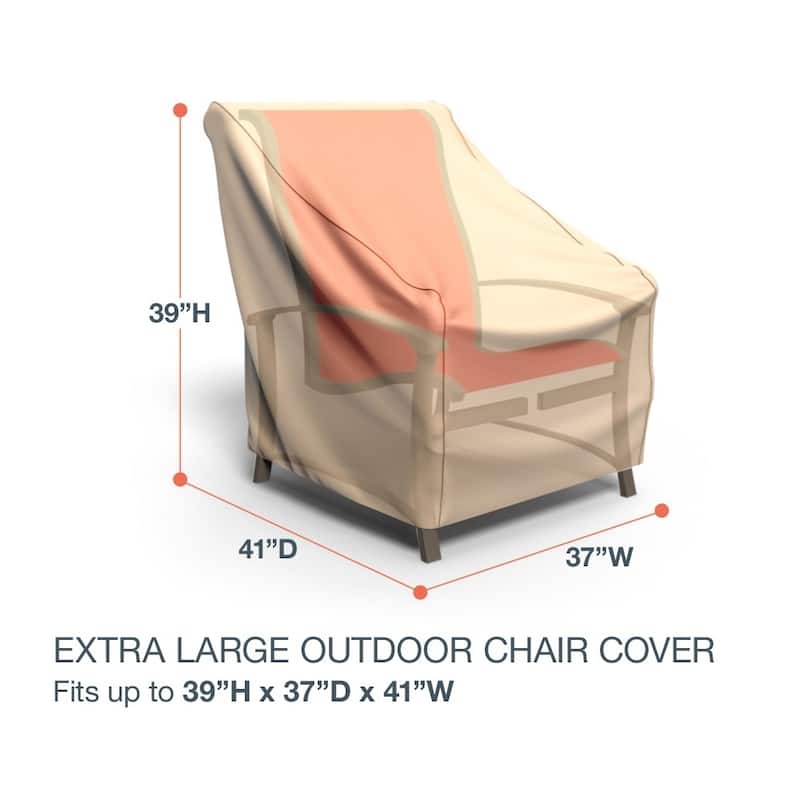 Budge Sedona Tan Patio Chair Cover Multiple Sizes - Extra Large - 39"H x 37"W x 41" Deep