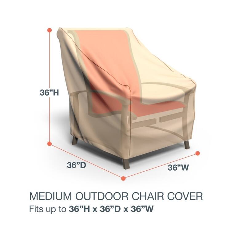 Budge Sedona Tan Patio Chair Cover Multiple Sizes - Medium - 36"H x 36"W x 36" Deep