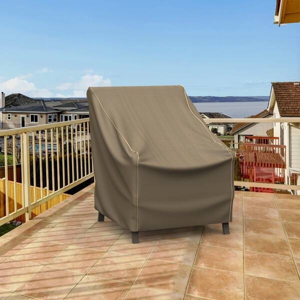 Shop Budge Waterproof Outdoor Patio Chair Cover Neverwet Hillside Black And Tan Multiple Sizes Overstock 30332726