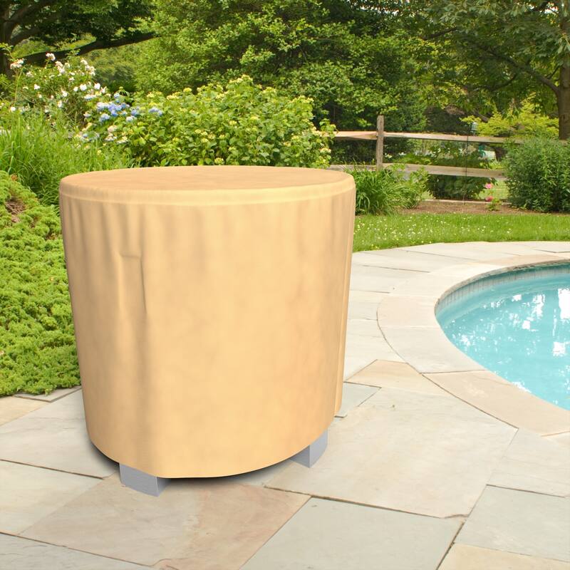 Budge Water-Resistant OutdoorPatio Bar Table Cover, All-Seasons, Nutmeg, 50" Diameter x 42" Drop