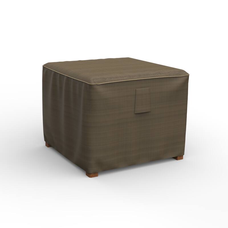 Budge StormBlock™ Hillside Black and Tan Square Patio Table Ottoman Cover Multiple Sizes