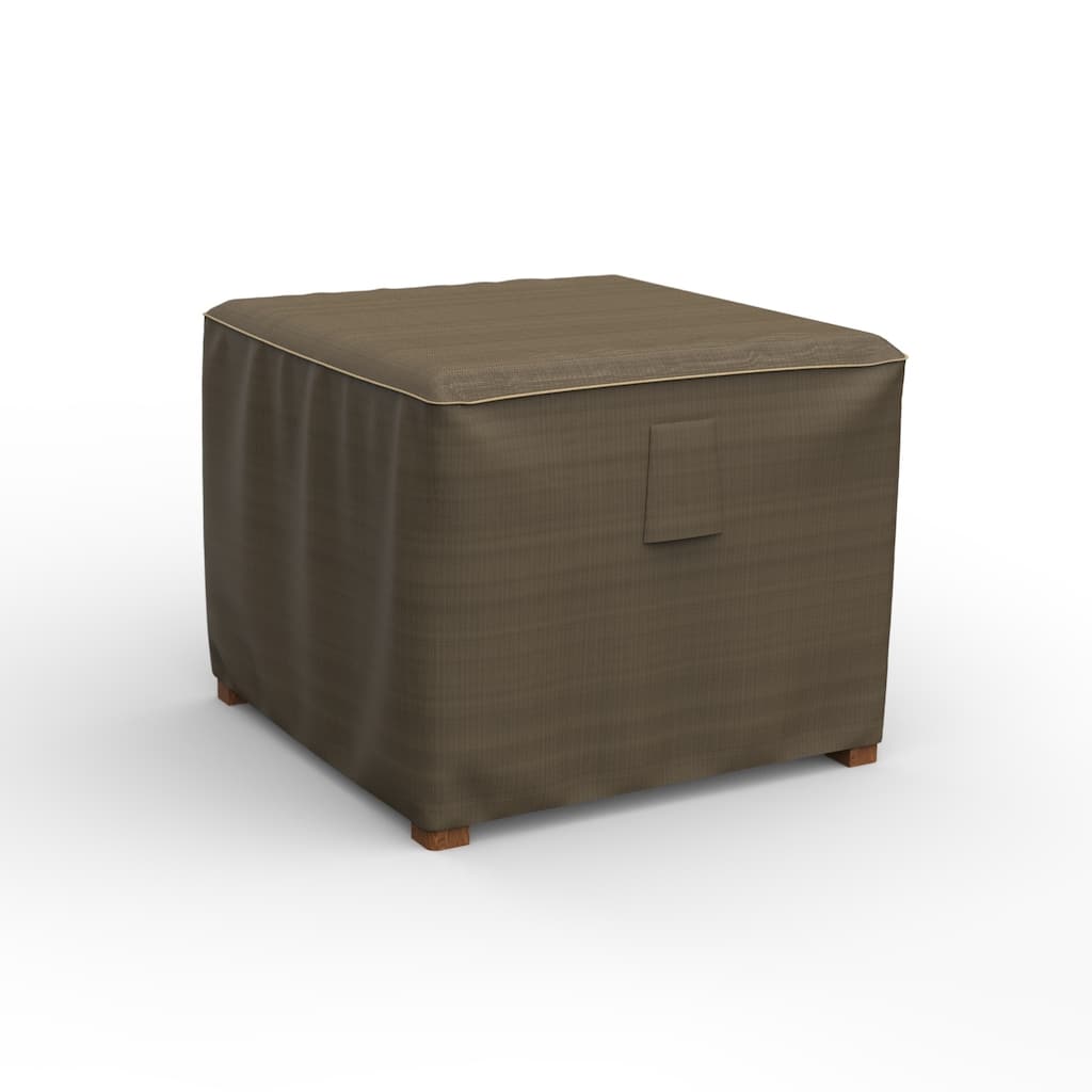 Budge StormBlock™ Hillside Black and Tan Square Patio Table Ottoman Cover Multiple Sizes