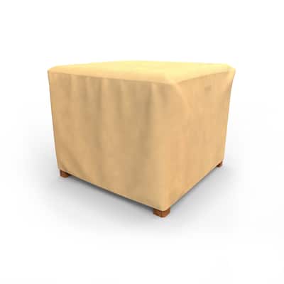 Budge Water-Resistant Outdoor Square Patio Table Cover, / Ottoman Cover, All-Seasons, Nutmeg, Multiple Sizes