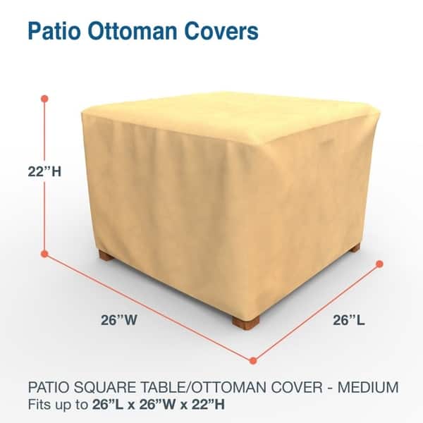 Budge Water Resistant Outdoor Square Patio Table Cover Outdoor Square Patio Table Cover