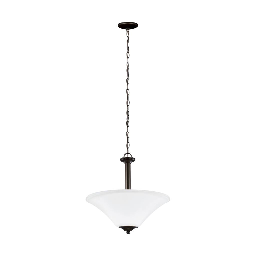 Sea Gull Holman 3-light Satin Etched Glass Pendant