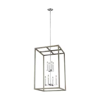 Sea Gull Moffet Street Washed Pine 8-light Hall/Foyer Pendant