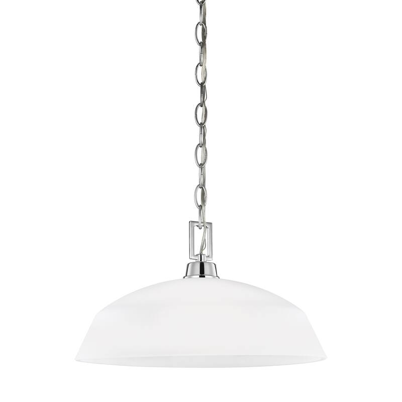 Sea Gull Kerrville 1-light Satin Etched Glass Pendant