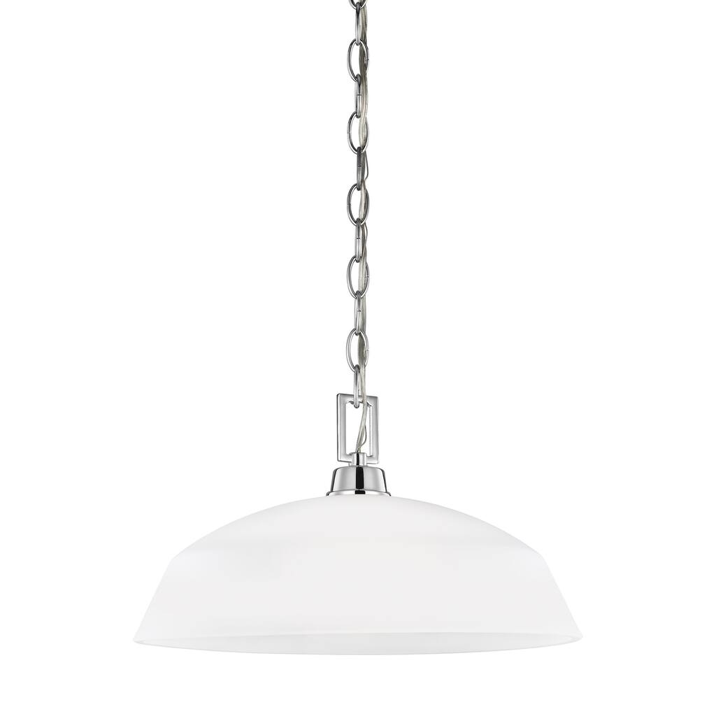 Sea Gull Kerrville 1-light Satin Etched Glass Pendant