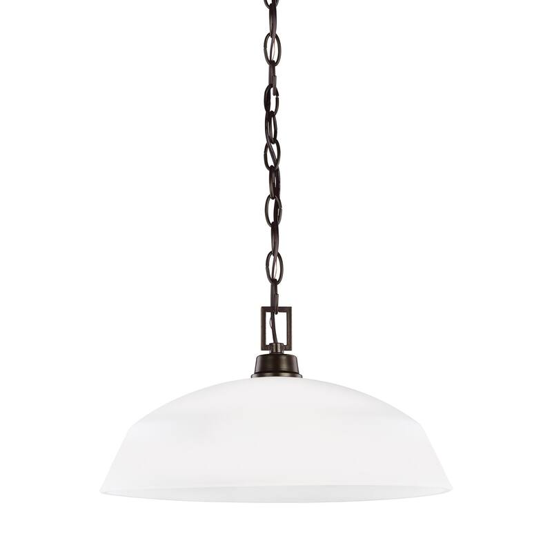 Sea Gull Kerrville 1-light Satin Etched Glass Pendant
