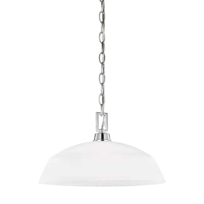 Sea Gull Kerrville 1-light Satin Etched Glass Pendant