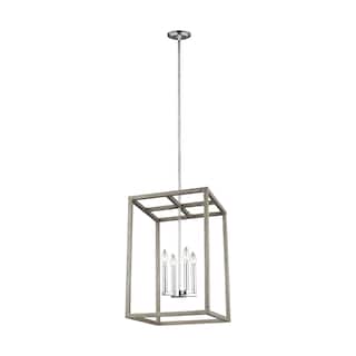 Sea Gull Moffet Street Washed Pine 4-light Hall/Foyer Pendant
