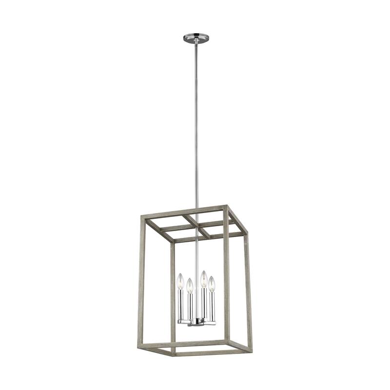 Sea Gull Moffet Street Washed Pine 4-light Hall/Foyer Pendant