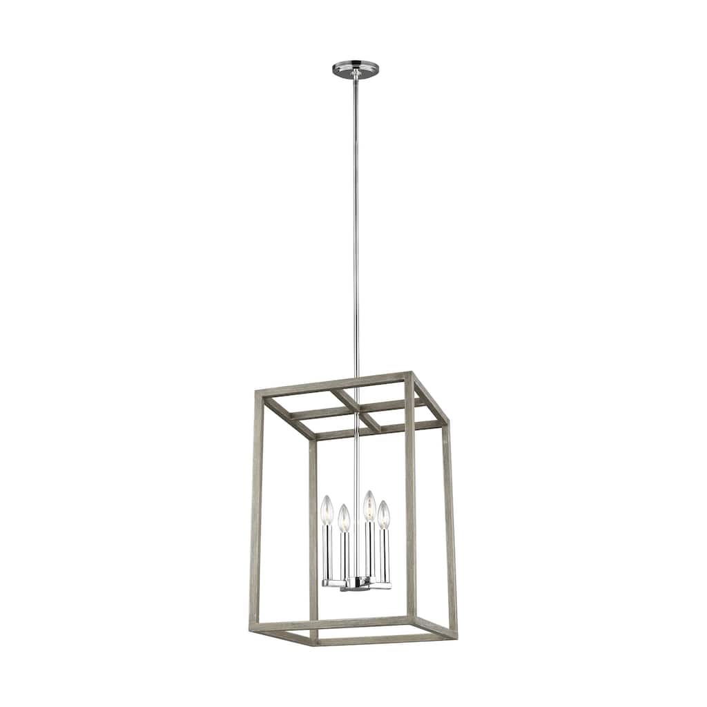 Sea Gull Moffet Street Washed Pine 4-light Hall/Foyer Pendant