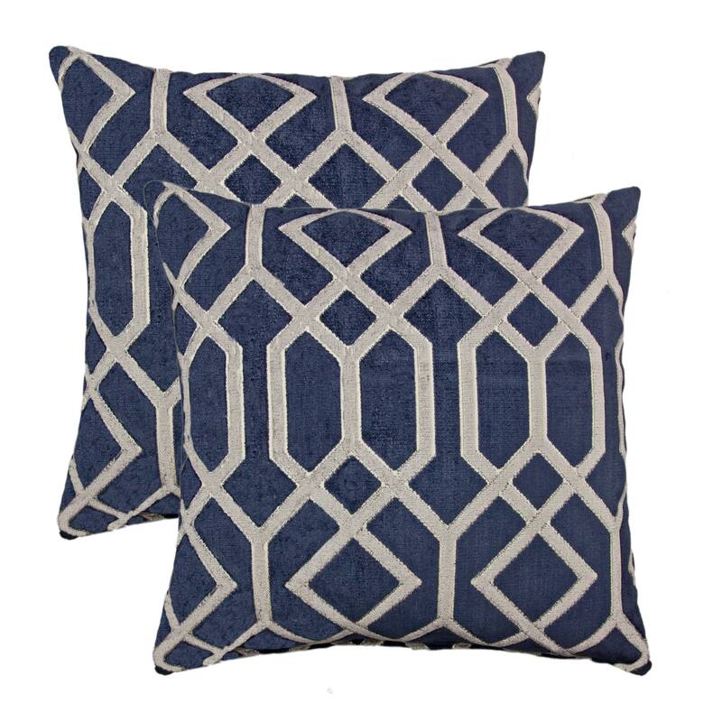 Olivia Quido Sparkle Luxury Cut Velvet 24-inch Floor Pillow 2-pack