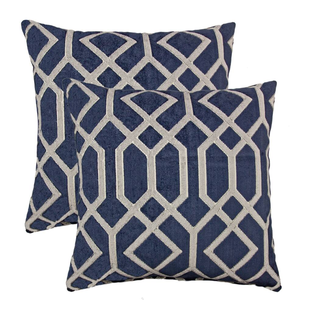 Olivia Quido Sparkle Luxury Cut Velvet 24-inch Floor Pillow 2-pack