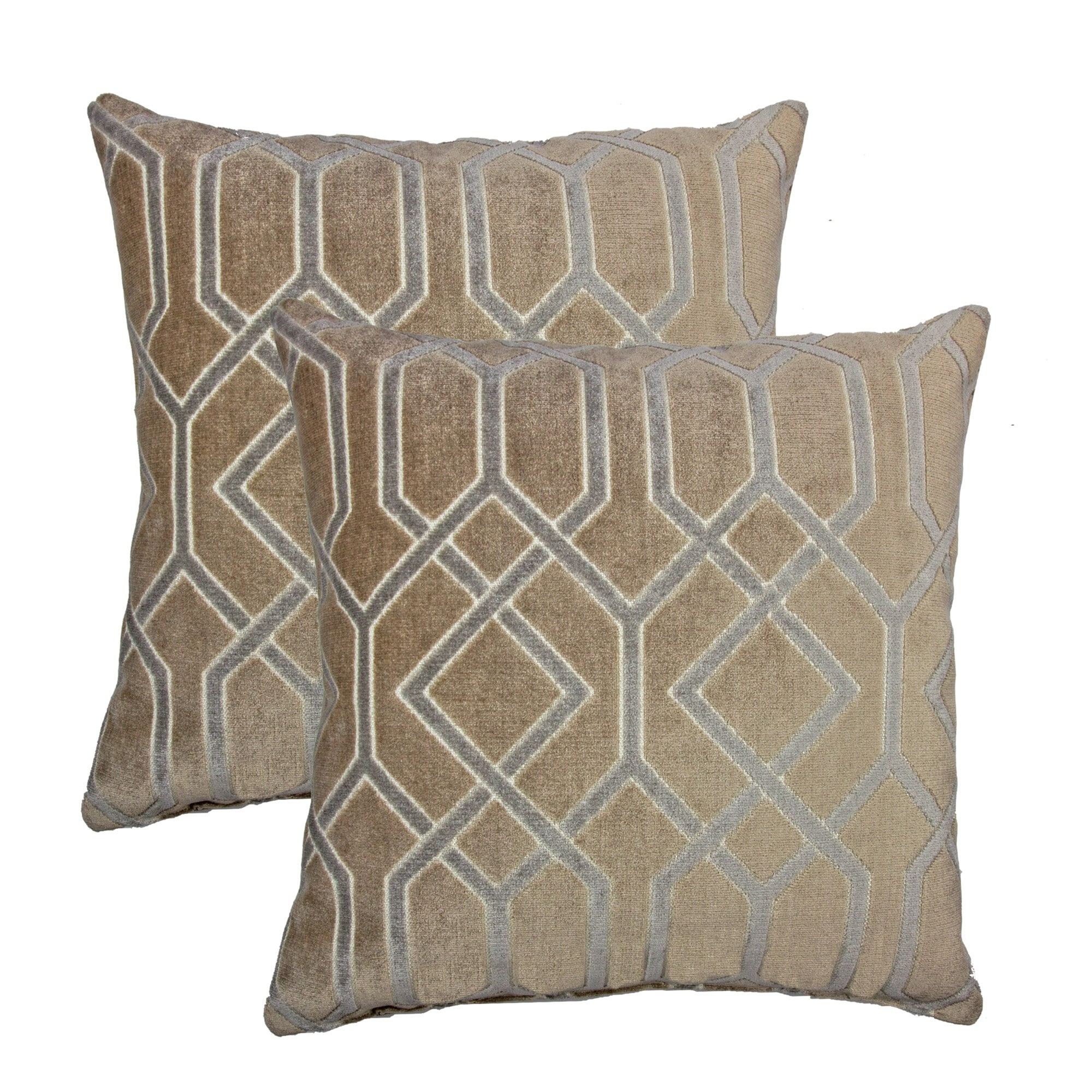 Olivia Quido Love Luxury Cut Velvet 24-inch Floor Pillow 2-pack